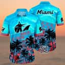 MLB Miami Marlins Hawaiian Shirt Ocean Vibes Practical Beach Gift MLB Miami Marlins Hawaiian Shirt Ocean Vibes Practical Beach Gift