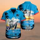 MLB Miami Marlins Hawaiian Shirt Sunset Pattern Custom Name