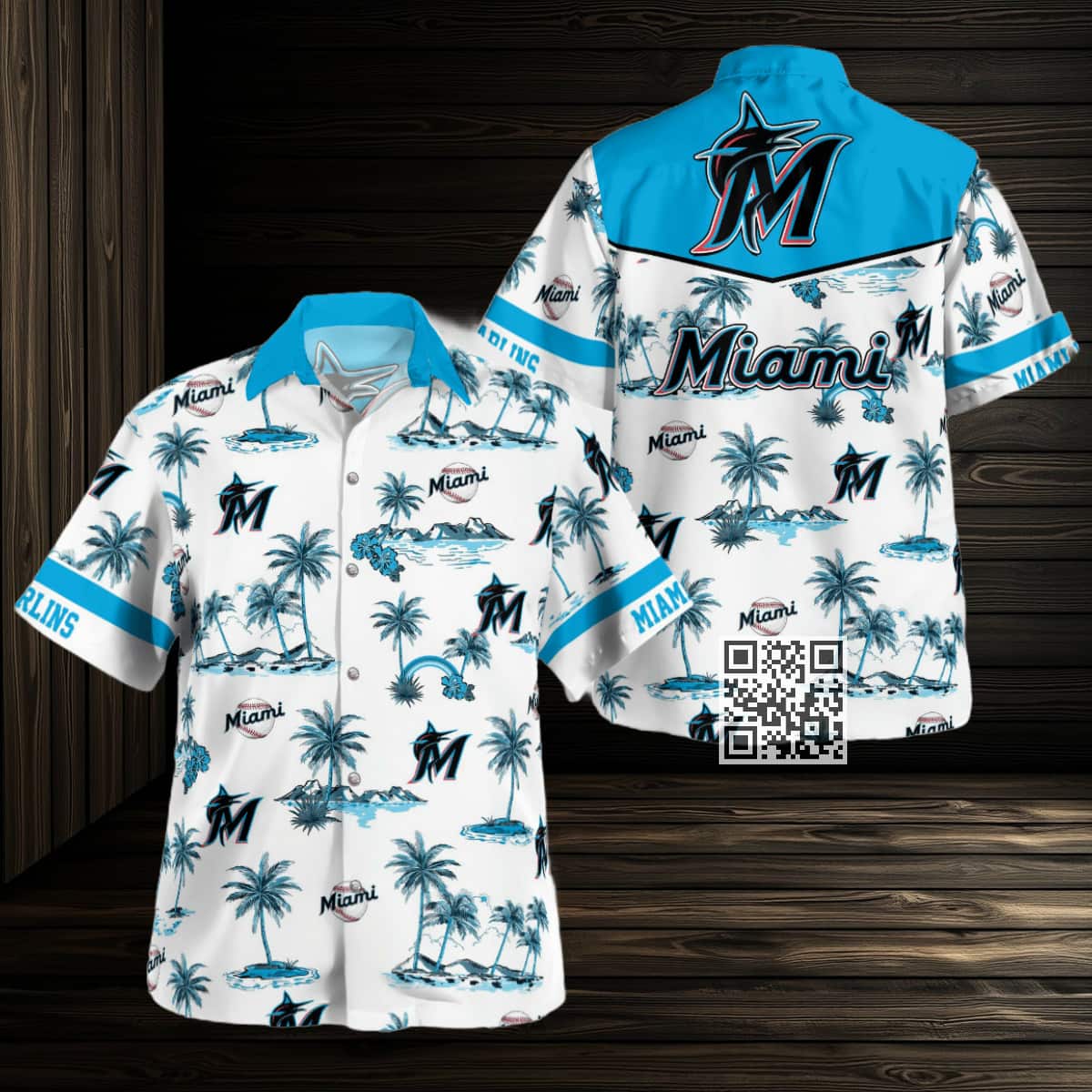 MLB Miami Marlins Hawaiian Shirt Island Pattern Best Beach Gift MLB Miami Marlins Hawaiian Shirt Island Pattern Best Beach Gift