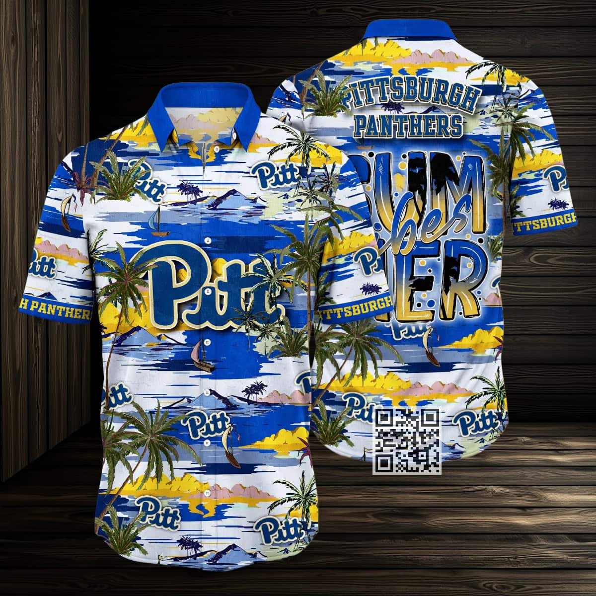 Summer Vibes NCAA Pittsburgh Panthers Hawaiian Shirt Beach Lovers Gift Summer Vibes NCAA Pittsburgh Panthers Hawaiian Shirt Beach Lovers Gift