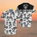 Aloha Brooklyn Nets Hawaiian Shirt Palm Tree Pattern Aloha Brooklyn Nets Hawaiian Shirt Palm Tree Pattern