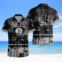 Aloha NBA Brooklyn Nets Hawaiian Shirt Palm Tree Pattern