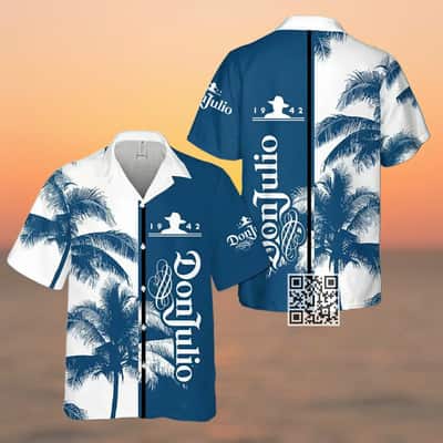 Don Julio Hawaiian Shirt Palm Tree Pattern