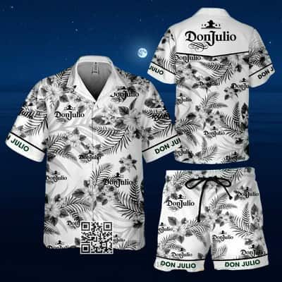 Don Julio Hawaiian Shirt Hibiscus Flower Pattern