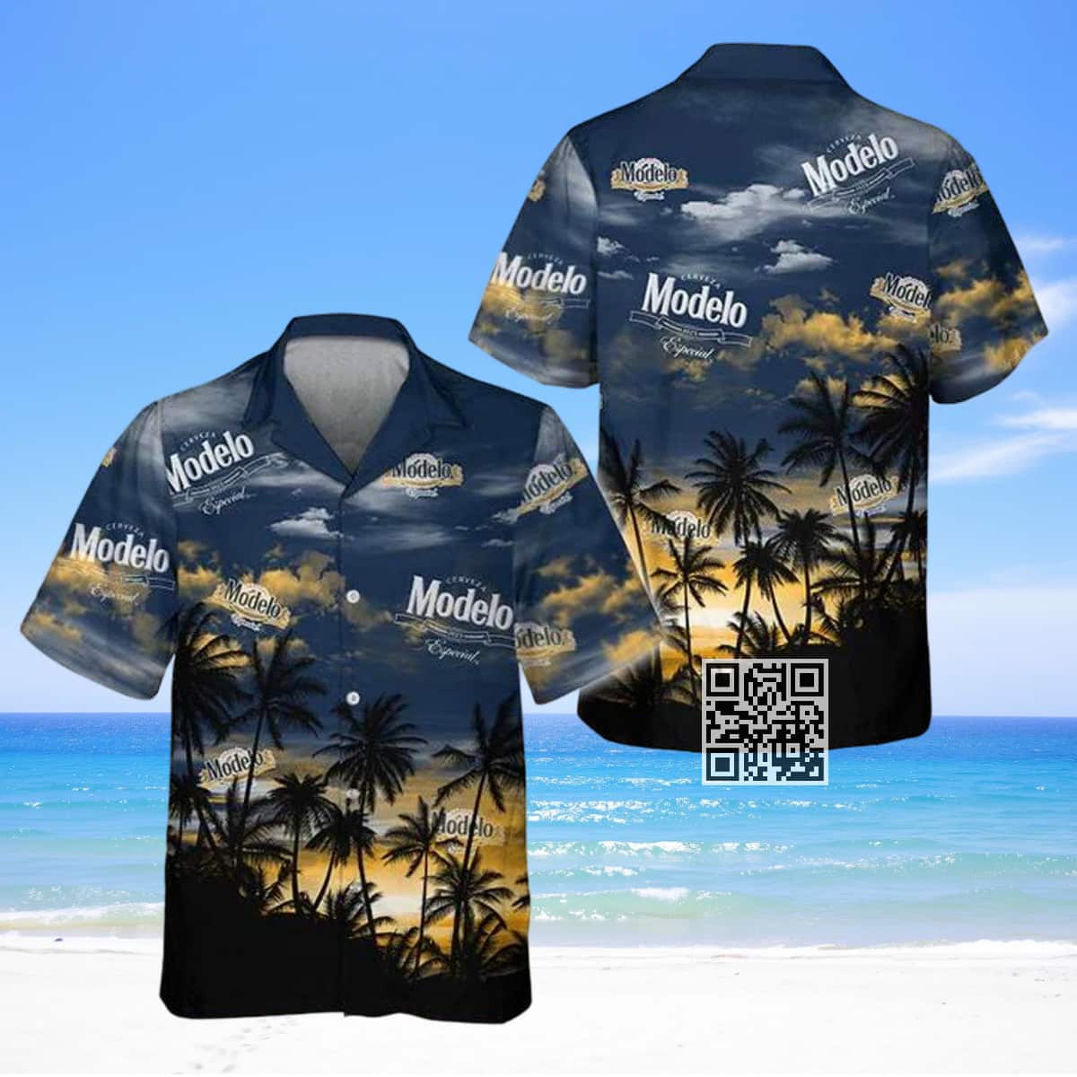 Aloha Modelo Beer Hawaiian Shirt Tropical Sunset Aloha Modelo Beer Hawaiian Shirt Tropical Sunset