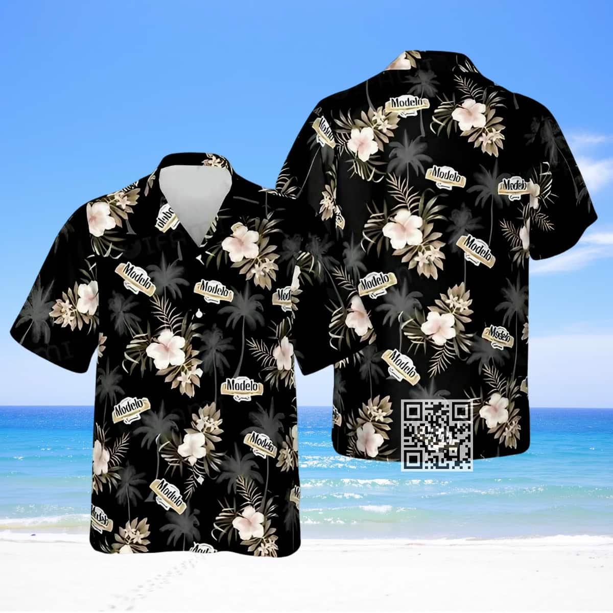 Aloha Modelo Beer Hawaiian Shirt Hibiscus Pattern Best Beach Gift