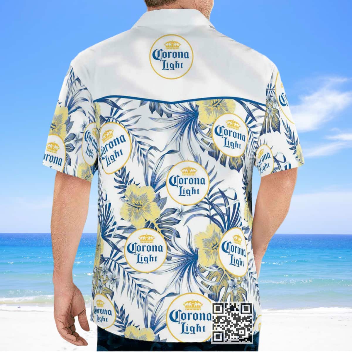Floral Corona Light Beer Hawaiian Shirt Hibiscus Flower Pattern