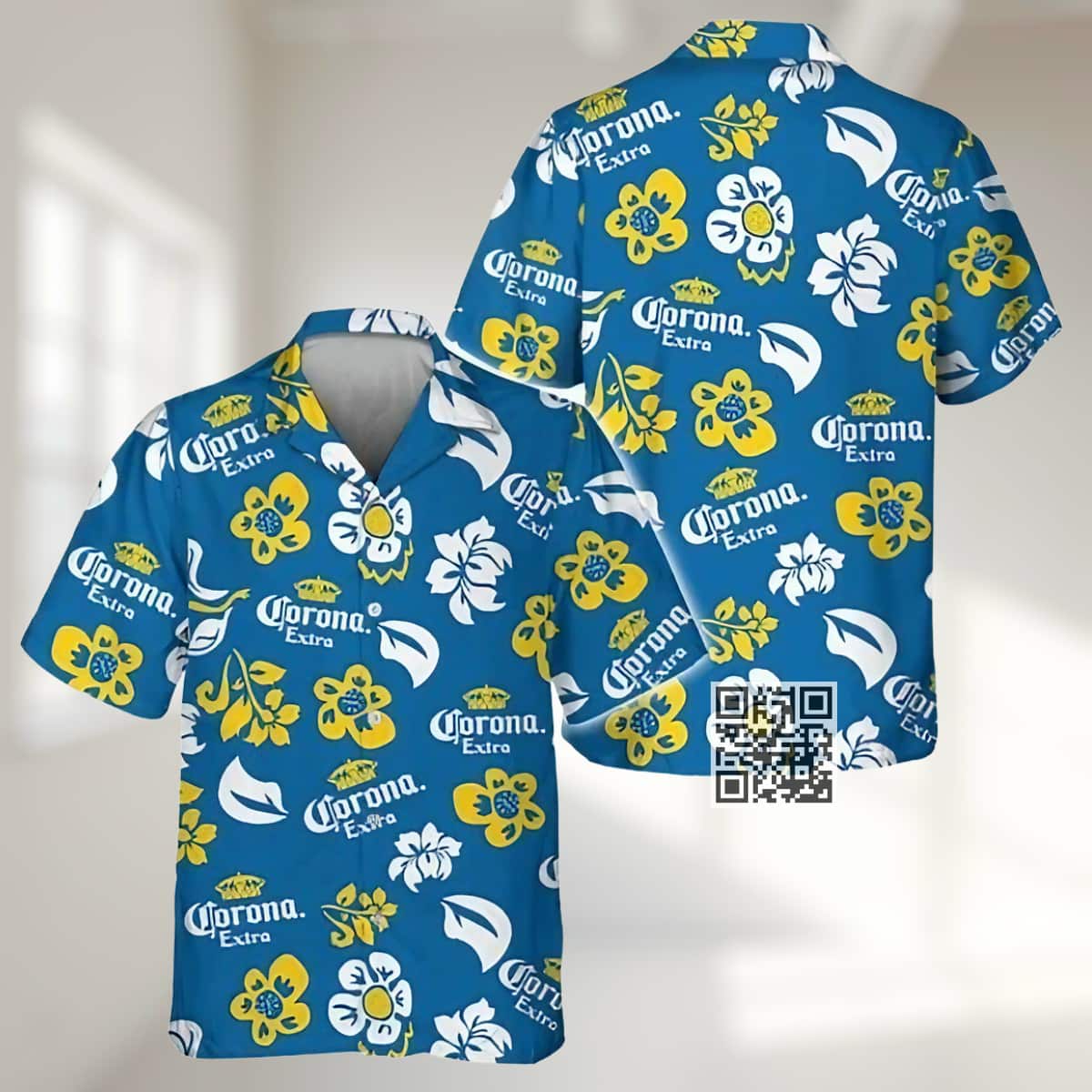 Aloha Corona Extra Beer Hawaiian Shirt Tropical Flower