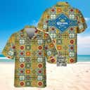 Aloha Corona Extra Beer Hawaiian Shirt Azulejo Pattern