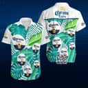 Aloha Corona Extra Beer Hawaiian Shirt Leaf Pattern