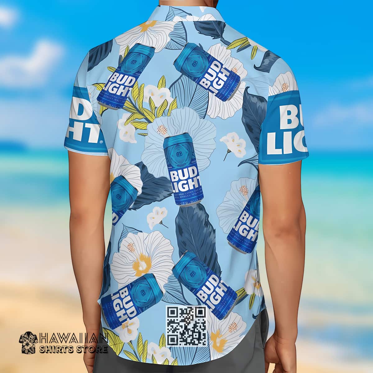 Bud Light Floral Hawaiian Shirt Gift For Beer Lovers Bud Light Floral Hawaiian Shirt Gift For Beer Lovers