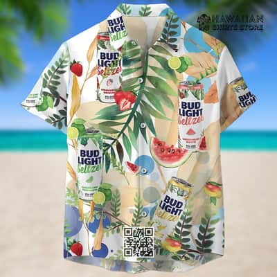Bud Light Seltzer Hawaiian Shirt Strawberry Mango Watermelon Classic Lime