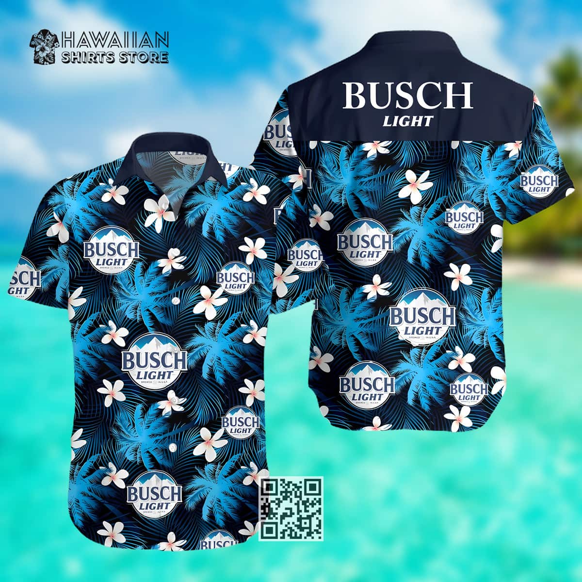 Busch Light Hawaiian Shirt Tropical Flower Gifts For Beach Lovers