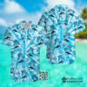 Busch Latte Beer Hawaiian Shirt Coconut Trees Beach Pattern