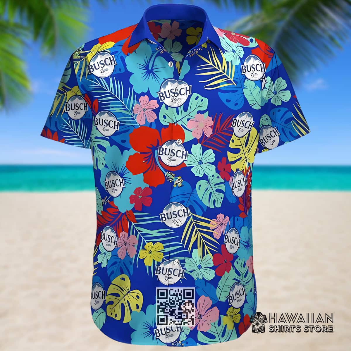 Busch Latte Beer Hawaiian Shirt Floral Pattern Beach Lovers Gift