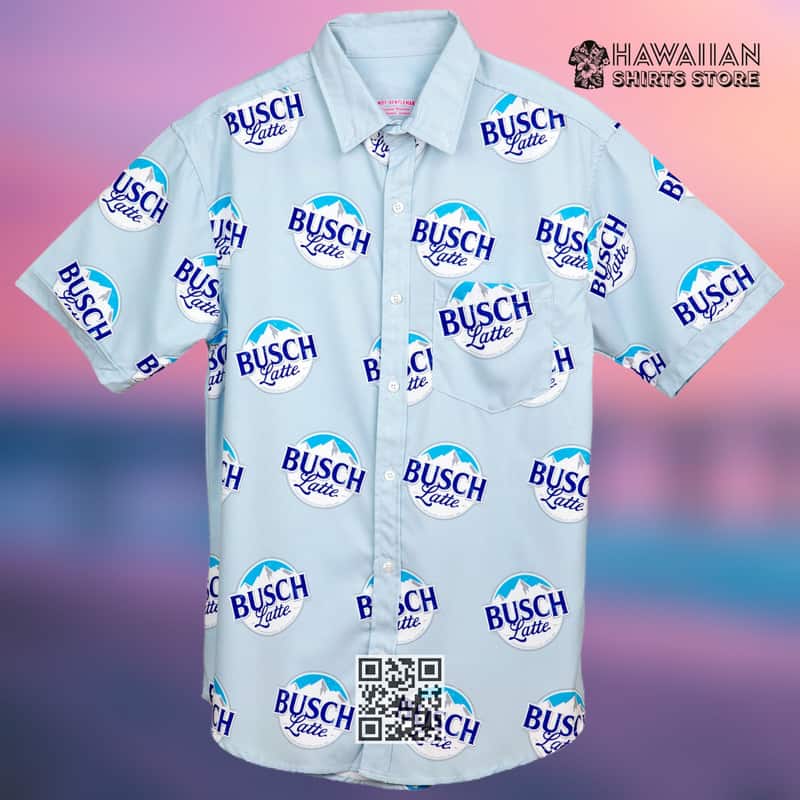 Busch Latte Logo Hawaiian Shirt Gift For Beer Drinkers Busch Latte Logo Hawaiian Shirt Gift For Beer Drinkers