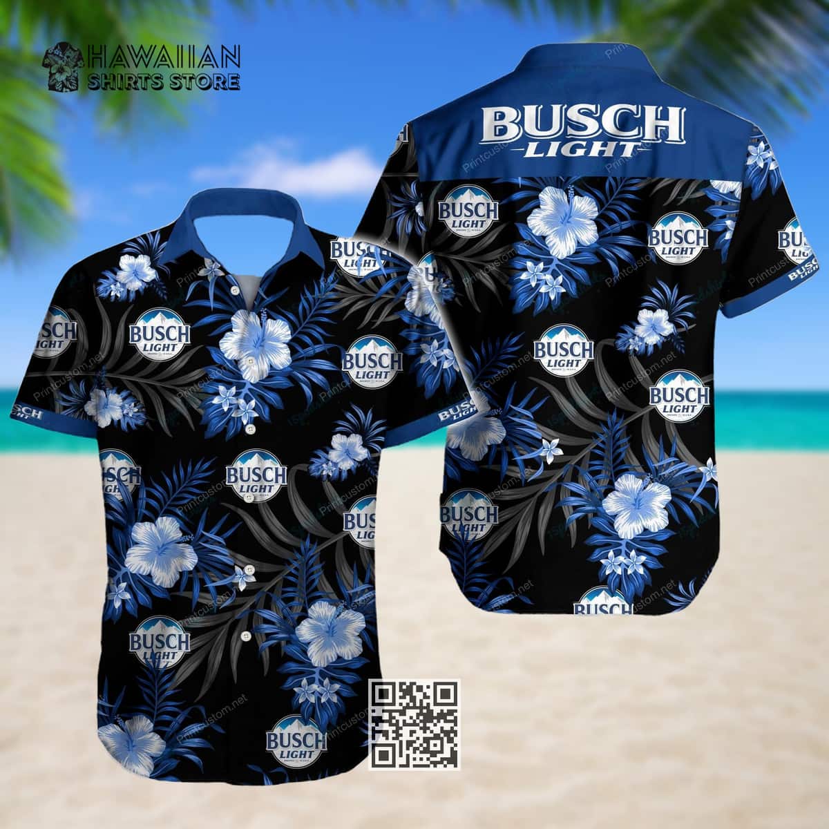 Busch Light Hawaiian Shirt Hibiscus Flowers Pattern Gift For Beer Lovers Busch Light Hawaiian Shirt Hibiscus Flowers Pattern Gift For Beer Lovers