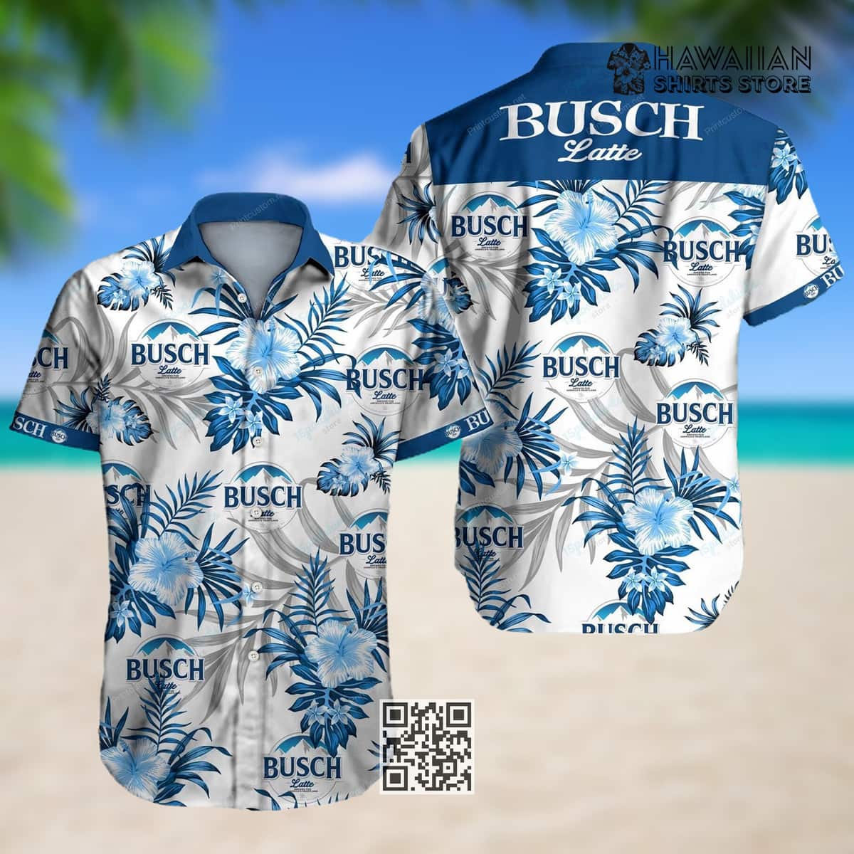 Busch Latte Beer Hawaiian Shirt Tropical Pattern Beach Lovers Gift