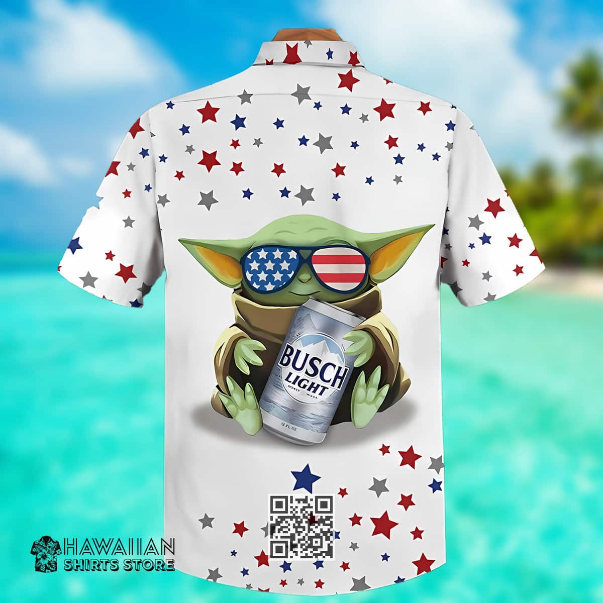 Star Wars Baby Yoda Loves Busch Light Beer Hawaiian Shirt Star Wars Baby Yoda Loves Busch Light Beer Hawaiian Shirt