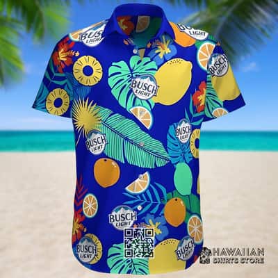 Busch Light Beer Hawaiian Shirt Tropical Pattern Gift For Summer Lovers Busch Light Beer Hawaiian Shirt Tropical Pattern Gift For Summer Lovers