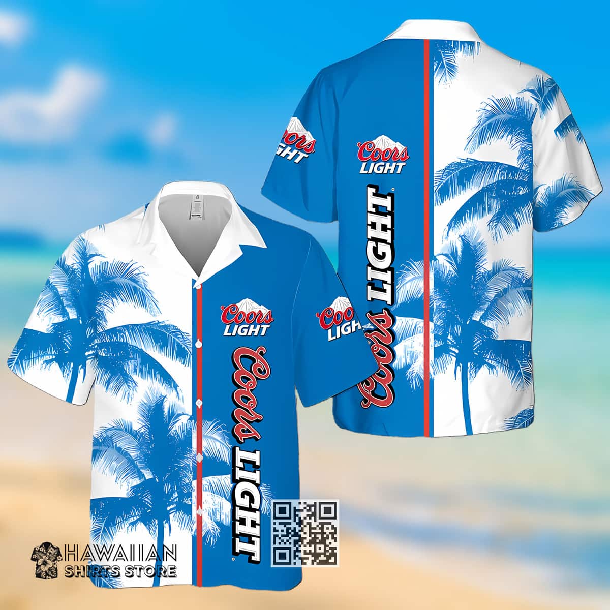 Coors Light Hawaiian Shirt Palm Tree Best Gift For Beer Lovers