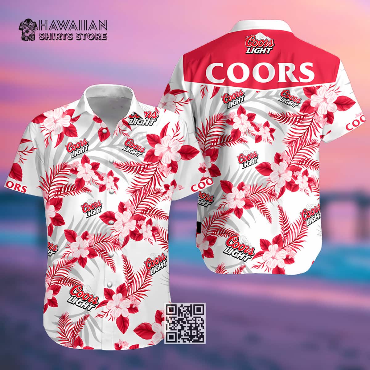 Coors Light Hawaiian Shirt Flowers Pattern Best Gift For Beer Lovers