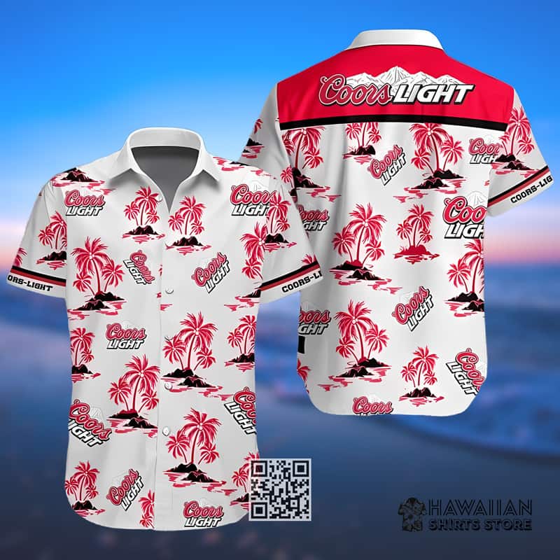 Coors Light Beer Hawaiian Shirt Tropical Island Pattern Gift For Beach Lovers Coors Light Beer Hawaiian Shirt Tropical Island Pattern Gift For Beach Lovers