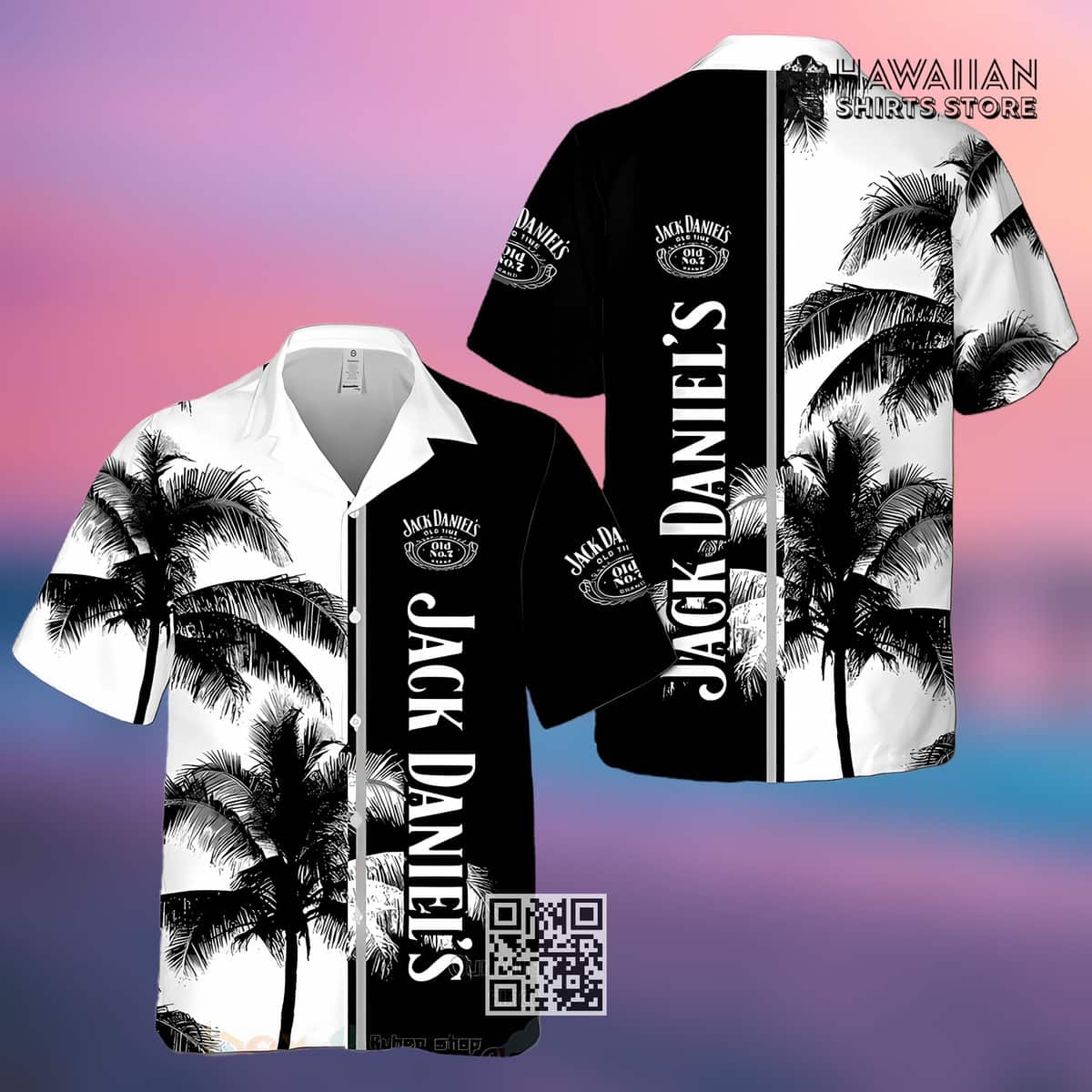 Vintage Jack Daniels Beer Hawaiian Shirt Black Coconut For Summer Lovers