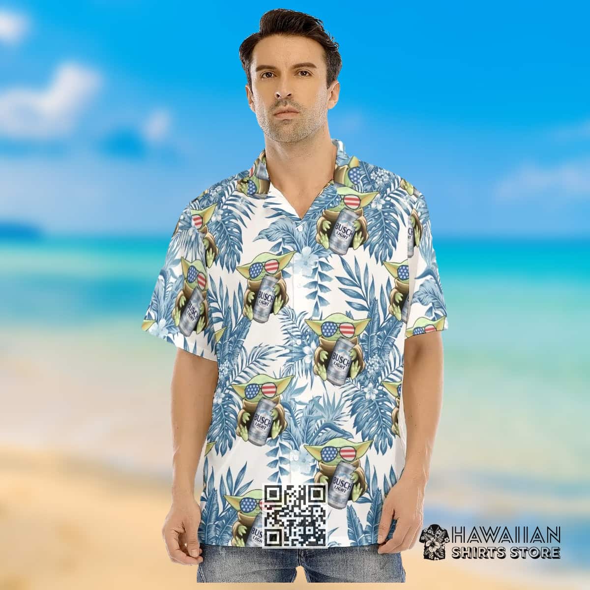 Star Wars Baby Yoda Loves Busch Light Beer Hawaiian Shirt Beach Lovers Gift Star Wars Baby Yoda Loves Busch Light Beer Hawaiian Shirt Beach Lovers Gift