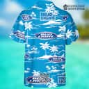 Bud Light Beer Hawaiian Shirt Beach Pattern On Blue Theme