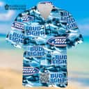 Bud Light Beer Hawaiian Shirt Island Pattern Gift For Beach Lovers