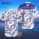 White Aloha Miller Lite Beer Hawaiian Shirt Hibiscus Flower
