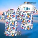 Summer Pattern And Miller Lite Beer Hawaiian Shirt Summer Pattern And Miller Lite Beer Hawaiian Shirt