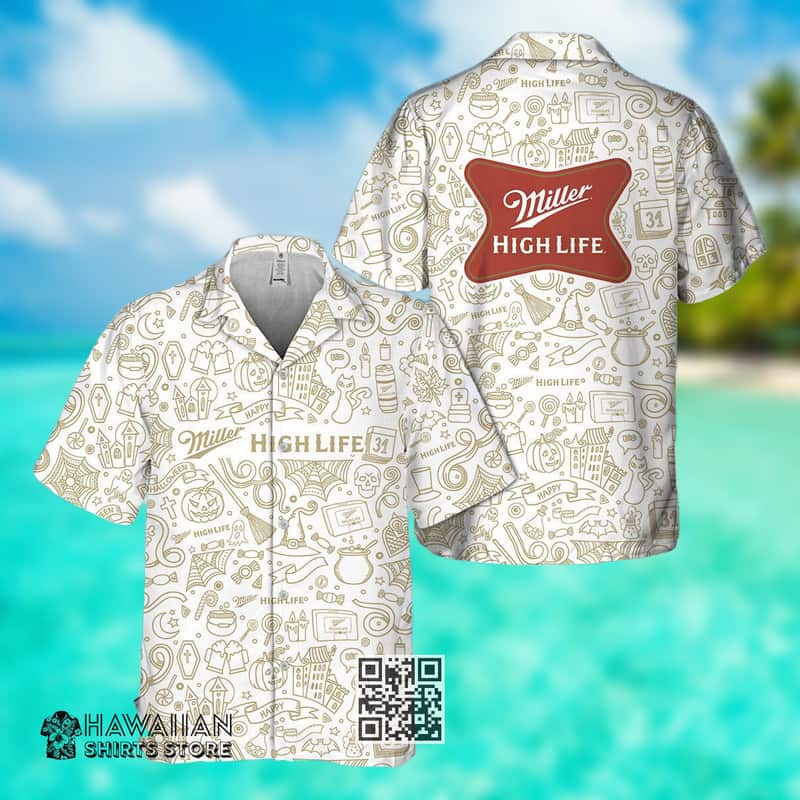 Doodle Art Miller High Life Hawaiian Shirt Beer Lovers Gift Doodle Art Miller High Life Hawaiian Shirt Beer Lovers Gift