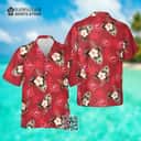 Red Aloha Miller High Life Hawaiian Shirt White Flowers Gift For Beach Lovers