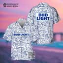 Halloween Doodle Art Bud Light Hawaiian Shirt Halloween Doodle Art Bud Light Hawaiian Shirt