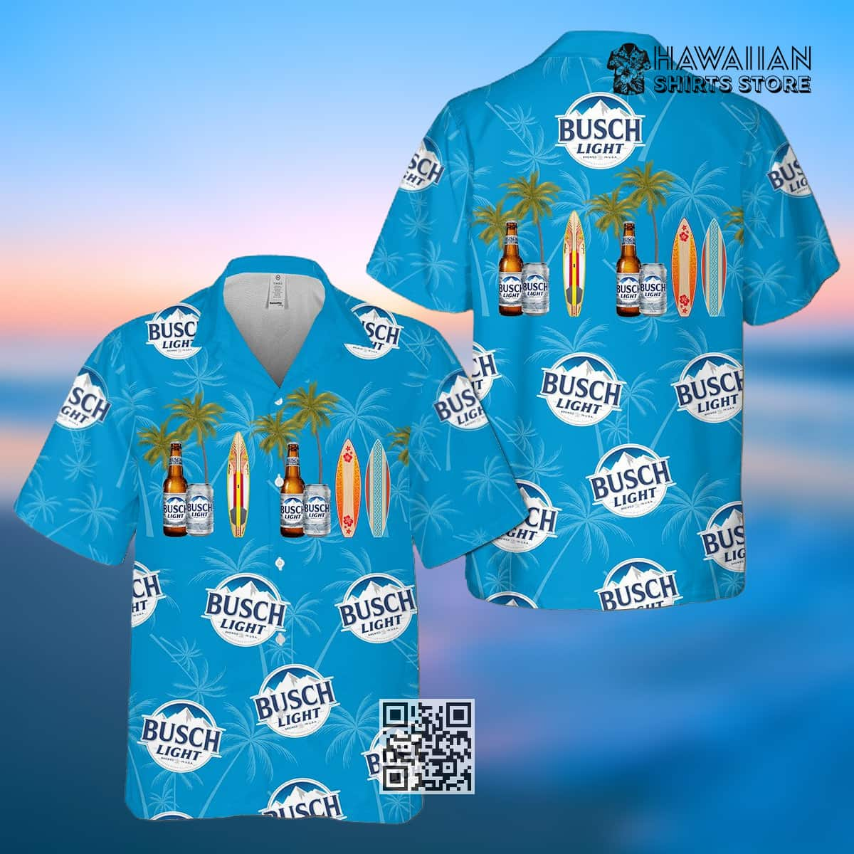 Busch Light Beer Hawaiian Shirt Tropical Surfboard For Surfing Lovers