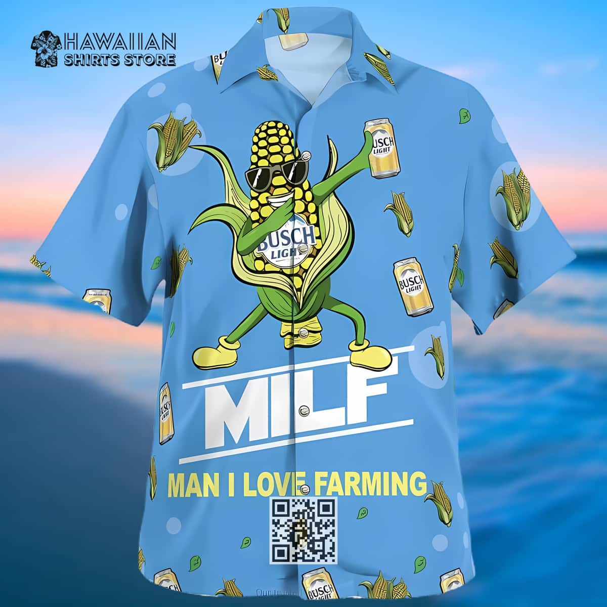 Busch Light Hawaiian Shirt Funny MILF Man I Love Farming Corn For Beer Lovers Busch Light Hawaiian Shirt Funny MILF Man I Love Farming Corn For Beer Lovers