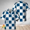 Busch Latte Hawaiian Shirt Blue Gingham Gift For Beer Lovers Busch Latte Hawaiian Shirt Blue Gingham Gift For Beer Lovers