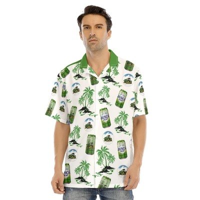 Busch Light John Deere Hawaiian Shirt Tropical Coconut Tree For The Farmers