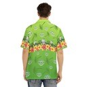 Colorful Hibicus Flowers With Busch Light John Deere Hawaiian Shirt