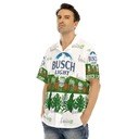 Busch Light John Deere Hawaiian Shirt Pineapples Tropical Leaves For The Farmers