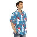 Santa Hats Coors Light Hawaiian Shirt Christmas Pattern Beer Lovers Gift