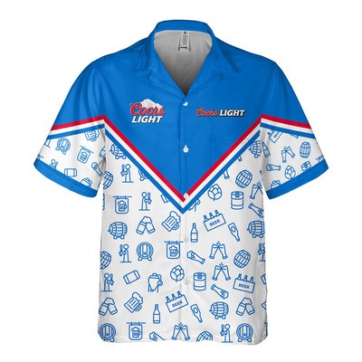Coors Light Hawaiian Shirt Beer Pattern Coors Light Hawaiian Shirt Beer Pattern