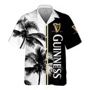Vintage Guinness Hawaiian Shirt Tropical Coconut Tree Beach Lovers Gift