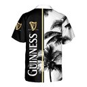 Vintage Guinness Hawaiian Shirt Tropical Coconut Tree Beach Lovers Gift