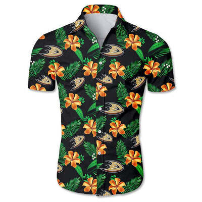 Anaheim Ducks Hawaiian Shirt Tropical Flora Gift For Hockey Lovers Anaheim Ducks Hawaiian Shirt Tropical Flora Gift For Hockey Lovers