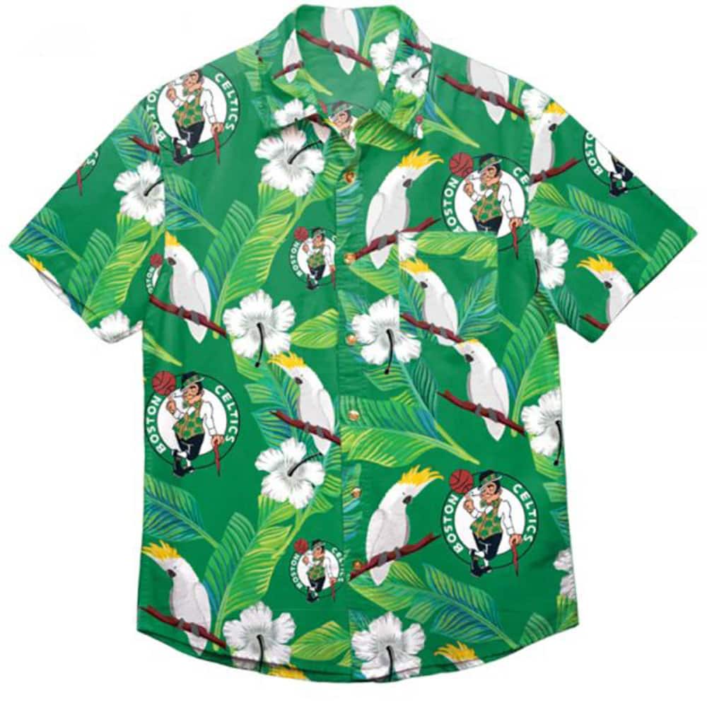 Boston Celtics Hawaiian Shirt Tropical Flower Summer Gift For Beach Lovers