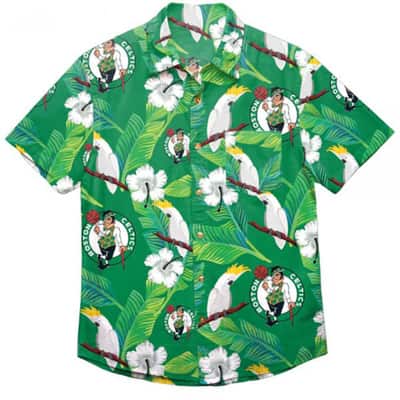 Boston Celtics Hawaiian Shirt Tropical Flower Summer Gift For Beach Lovers Boston Celtics Hawaiian Shirt Tropical Flower Summer Gift For Beach Lovers
