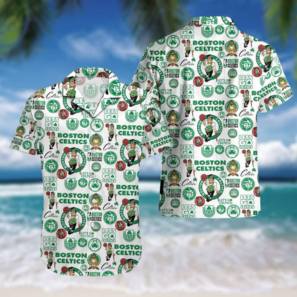 Boston Celtics Hawaiian Shirt Beach Lovers Gift For Basketball Players